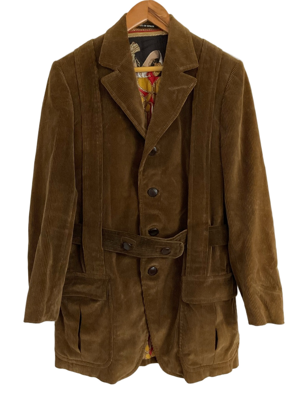 Vintage 70s Men’s “Norfolk” Style Corduroy Jacket by Alfred of New York Size 38